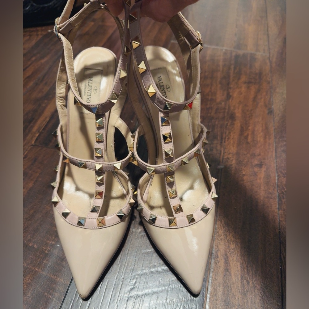 Valentino Garavani Rockstud Ankle Strap Heels
